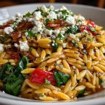 20-minute Balsamic Orzo Salad with Spinach and Feta