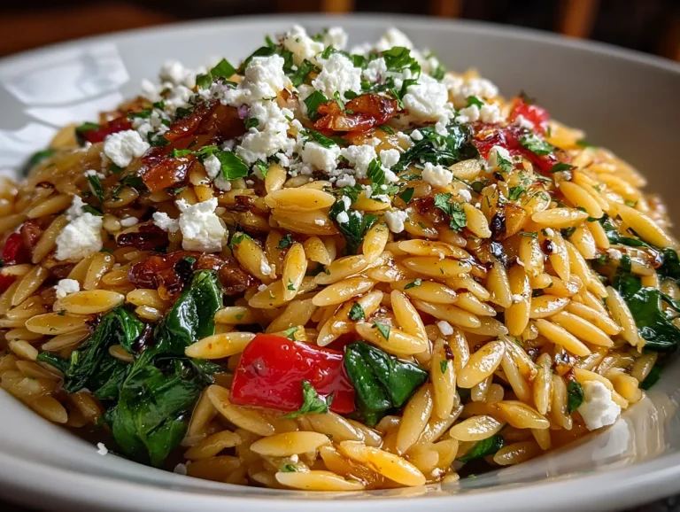 20-minute Balsamic Orzo Salad with Spinach and Feta