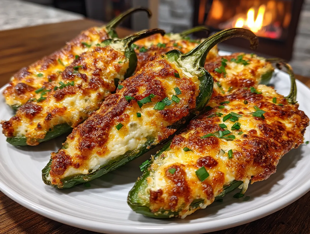 Air Fryer Jalapeno Poppers filled with creamy cheese