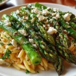 Asparagus and Orzo Salad with Feta Cheese