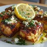 Baked Feta Potatoes with zesty lemon