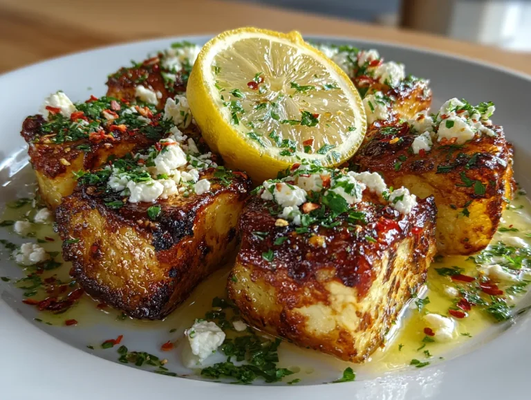 Baked Feta Potatoes with zesty lemon
