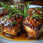 Baked Low Sodium Balsamic Chicken Thighs with Rosemary