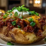 Beef Sloppy Joe Stuffed Baked Potatoes