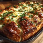 Cheesy Garlic Bread Pull-Apart Loaf with Mozzarella