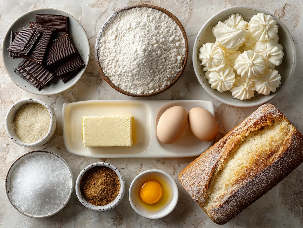 Ingredients for Classic Vanilla Bean Pound Loaf Cake