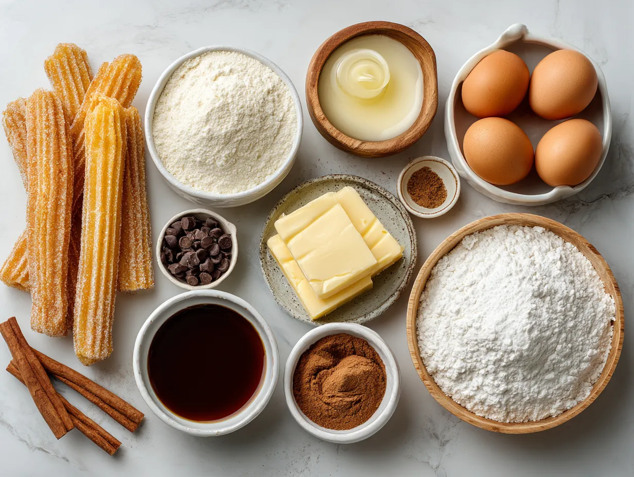 Ingredients for Copycat Crumbl Churro Cookies