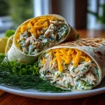 Dill Pickle Chicken Salad Wrap with Cheddar