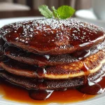 fluffy chocolate pancakes