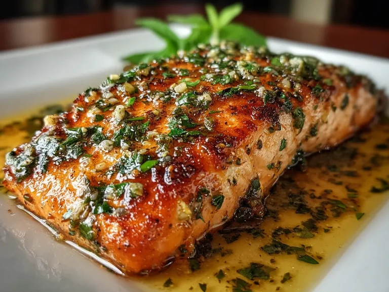 garlic butter baked salmon