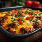 Ground Beef and Vegetable Casserole with Cheddar