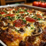 Meat Lovers Pizza Casserole