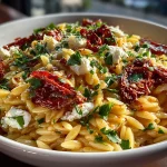 Orzo Pasta Salad with Feta and Sun-Dried Tomatoes