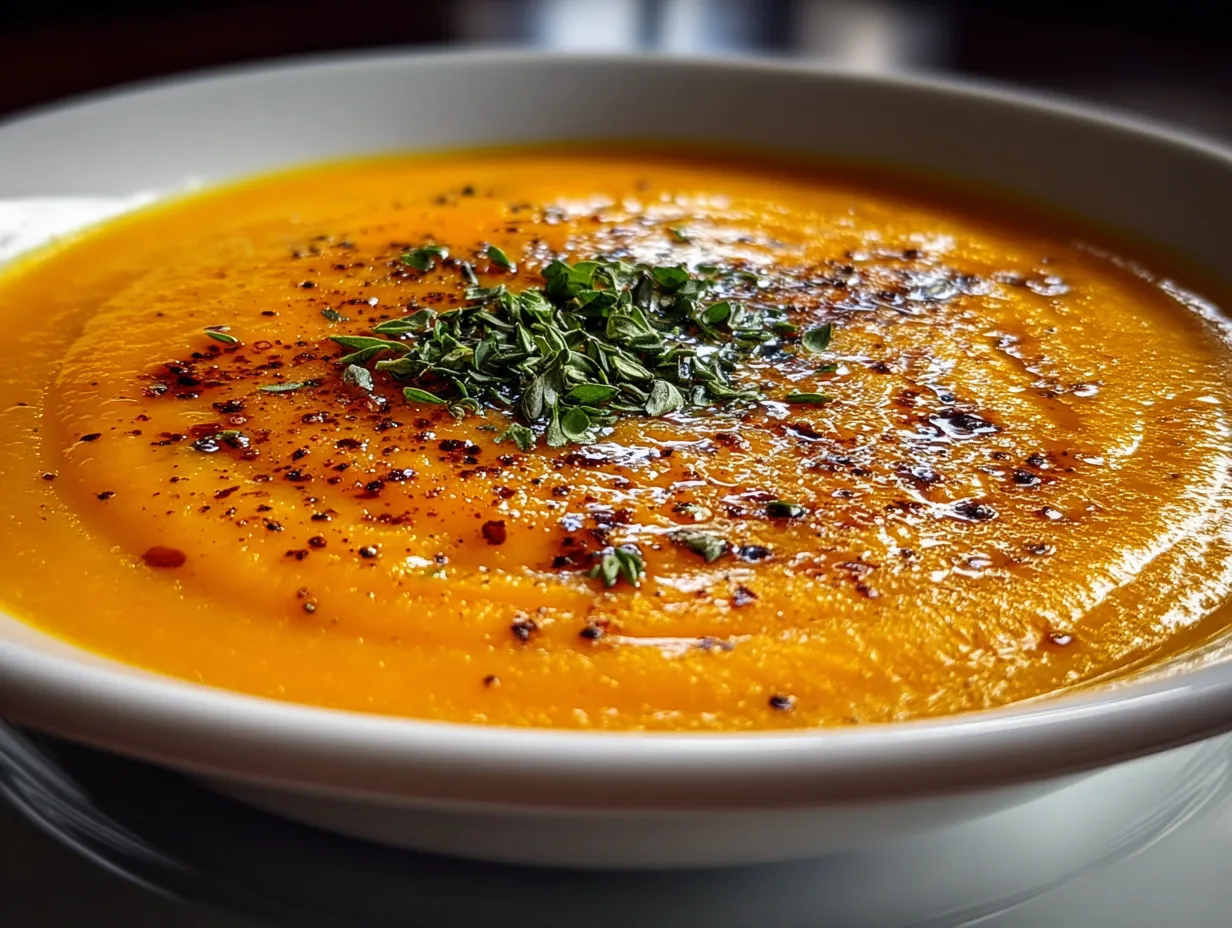Pumpkin and Butternut Squash Soup with Ginger