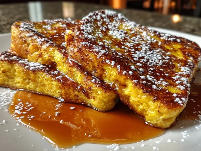 Pumpkin Puree French Toast with Cinnamon Butter