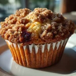 Rhubarb Muffin with Cinnamon Streusel