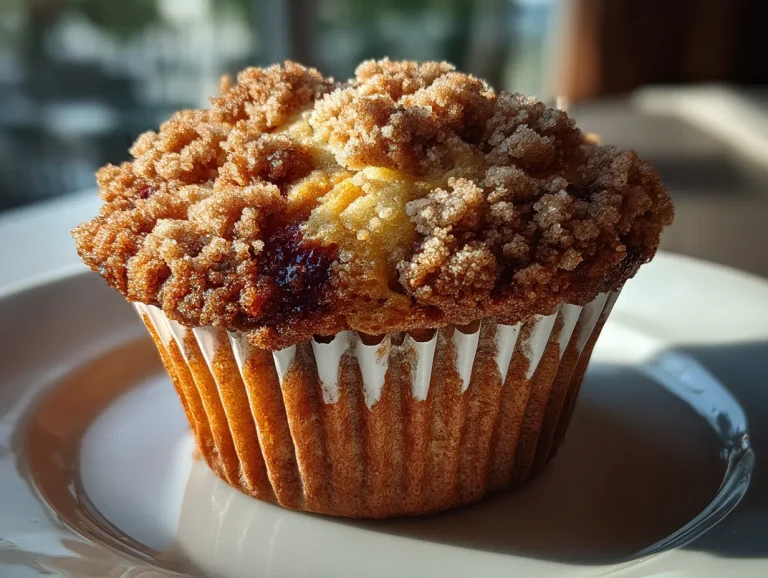 Rhubarb Muffin with Cinnamon Streusel