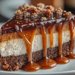 Spiced Gingerbread Cheesecake with Caramel Glaze