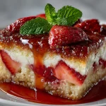 Strawberry Earthquake Cake