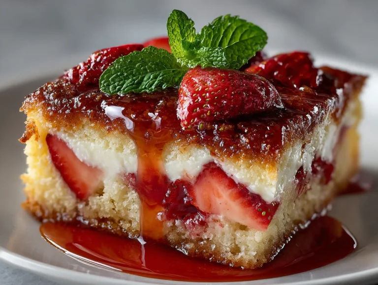 Strawberry Earthquake Cake
