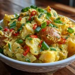 Traditional Jamaican Potato Salad with Scallions