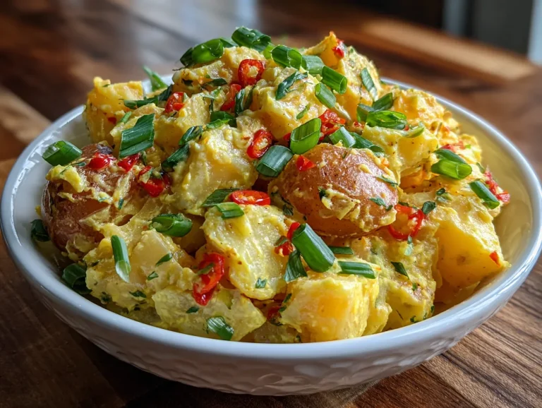 Traditional Jamaican Potato Salad with Scallions