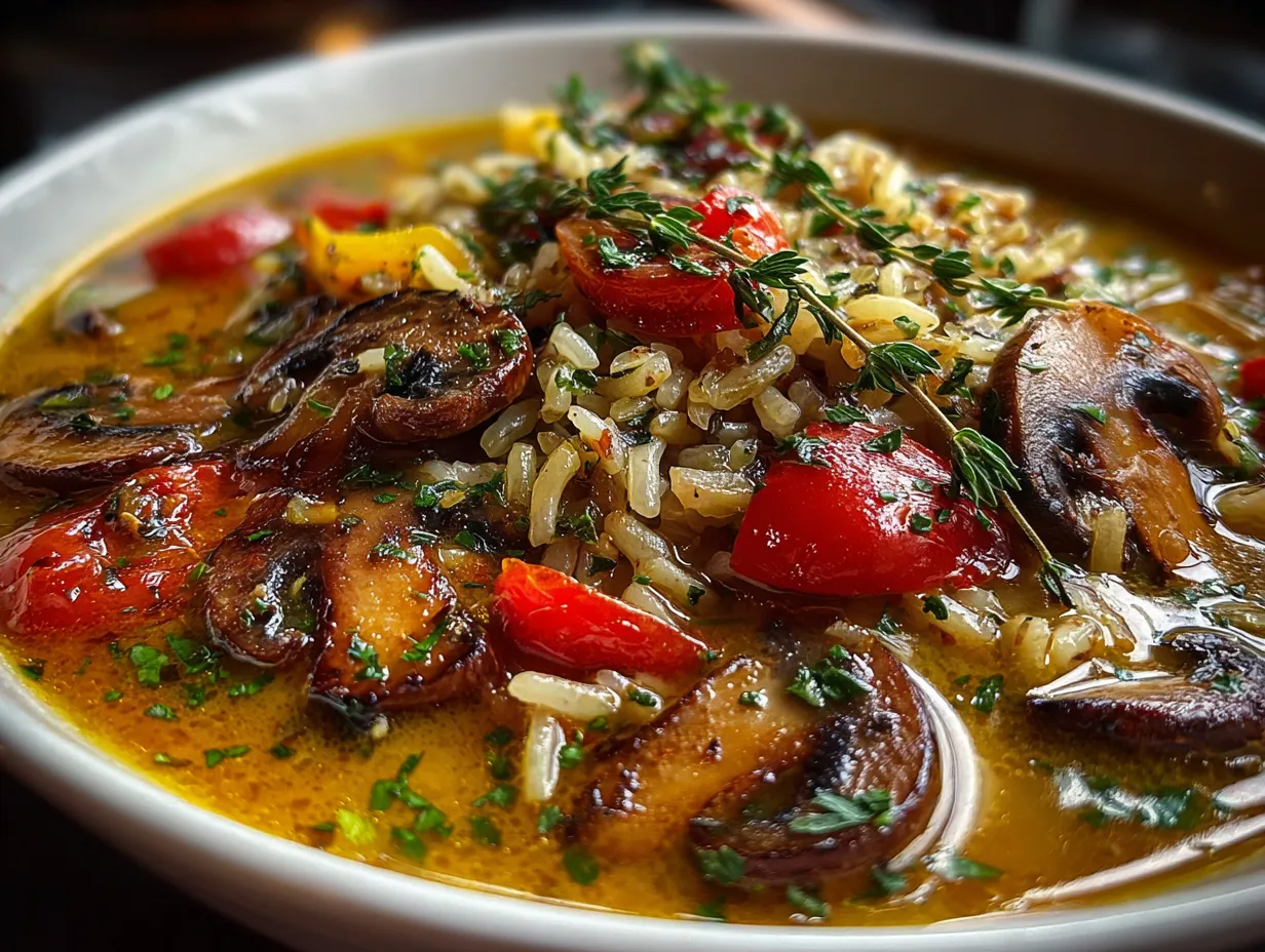 wild rice and mushroom soup